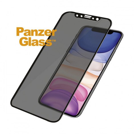 PanzerGlass | Screen protector - glass - with privacy filter | Apple iPhone 11, XR | Tempered glass | Black | Transparent - 2
